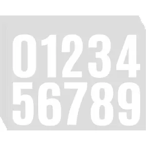 White 1.5 Inch Number Stickers, 8 Sheets Vinyl Self-Adhesive 0-9, Removable & Repositionable No  Labels for Storage Bins, Classroom, Journals, Scrapbooking &  Organization.