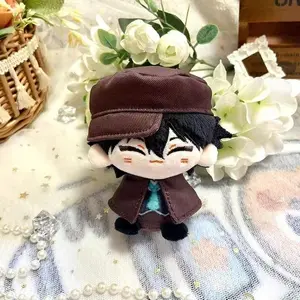 10cm BSD Dazai Osamu Plush Doll Nakahara Chuuya Nakajima Atsushi Edogawa Rampo Doll Mini Pendant Keychain Super Cute toy Gifts