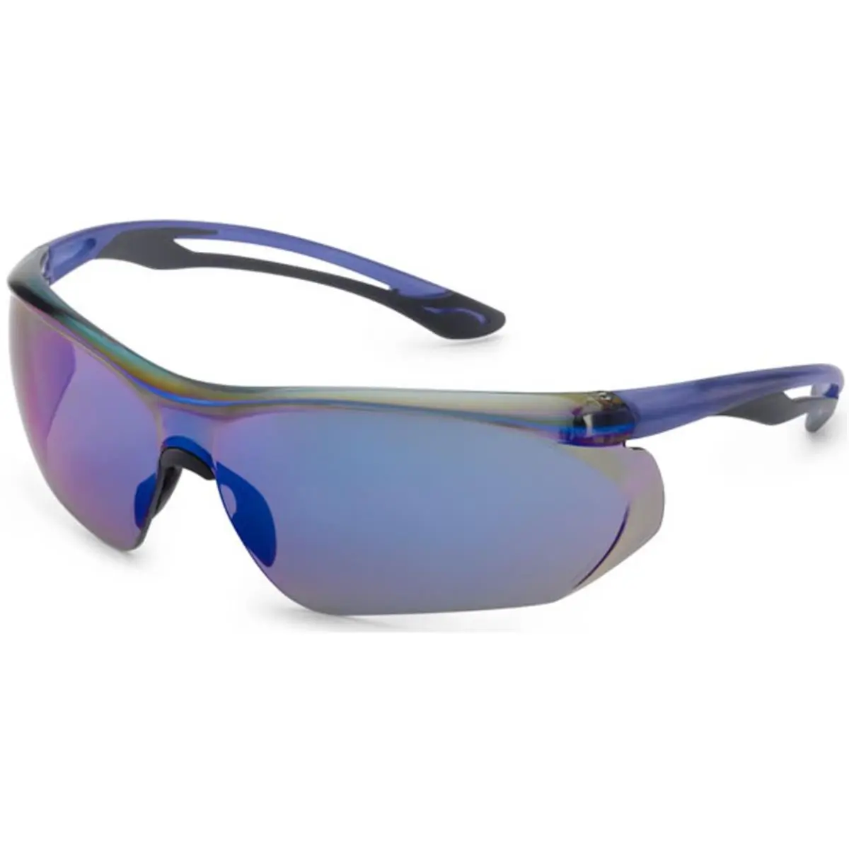 Gateway Safety Parallax Ballistic Safety Glasses for Adults, Lightweight Unisex Design with Anti-Pinch Rubber Temples and Blue Mirror Lens, Debris Shield, 0.05 Lbs, Single Pair, Outdoor Wear, Anti-Pinch Arms, 99.99% Uv Protection, Alleviate Pinching