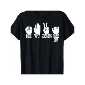 Summer t Shirts Carpenters Shirt Rock Paper Scissor Table Saw Fathers Day T-Shirt
