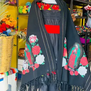 Virgen de Guadalupe Mexican rebozo fiesta shawl