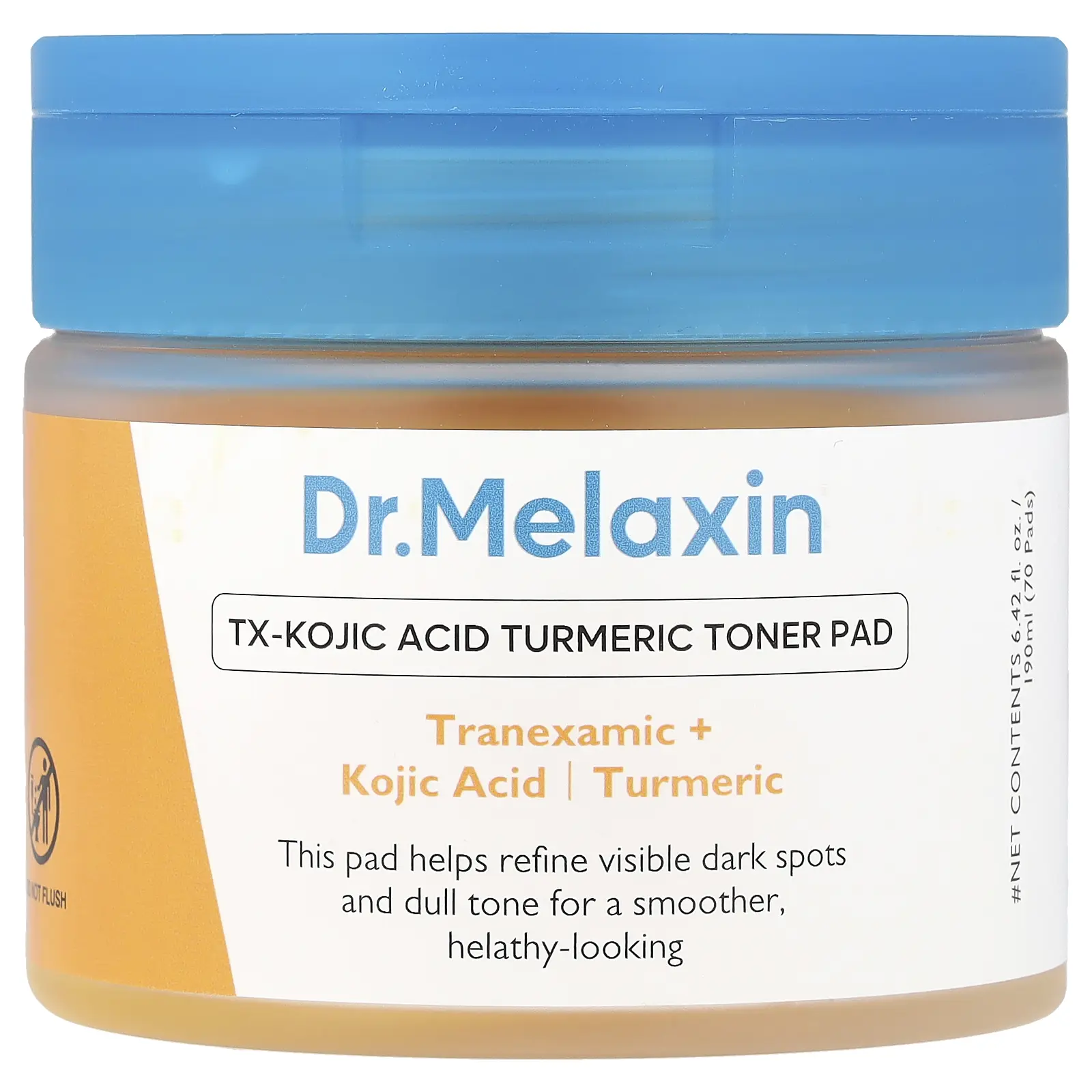 Dr.Melaxin TX-Kojic Acid Turmeric Toner Pad, 70 Pads