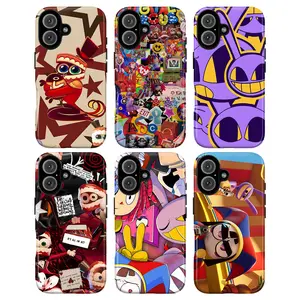 The Amazing Digital Circus Phone Case, Aesthetic TADC Cartoon Phone Cover for iPhone 17 Pro Max 16 15 14 13 12 11 & Galaxy S26 S25 S24 S23 S22, Y2K Jaxx, Pomnii & Cainee Collage, Emo Grunge Glitchcore, Colorful Cartoon Gift for Him Her