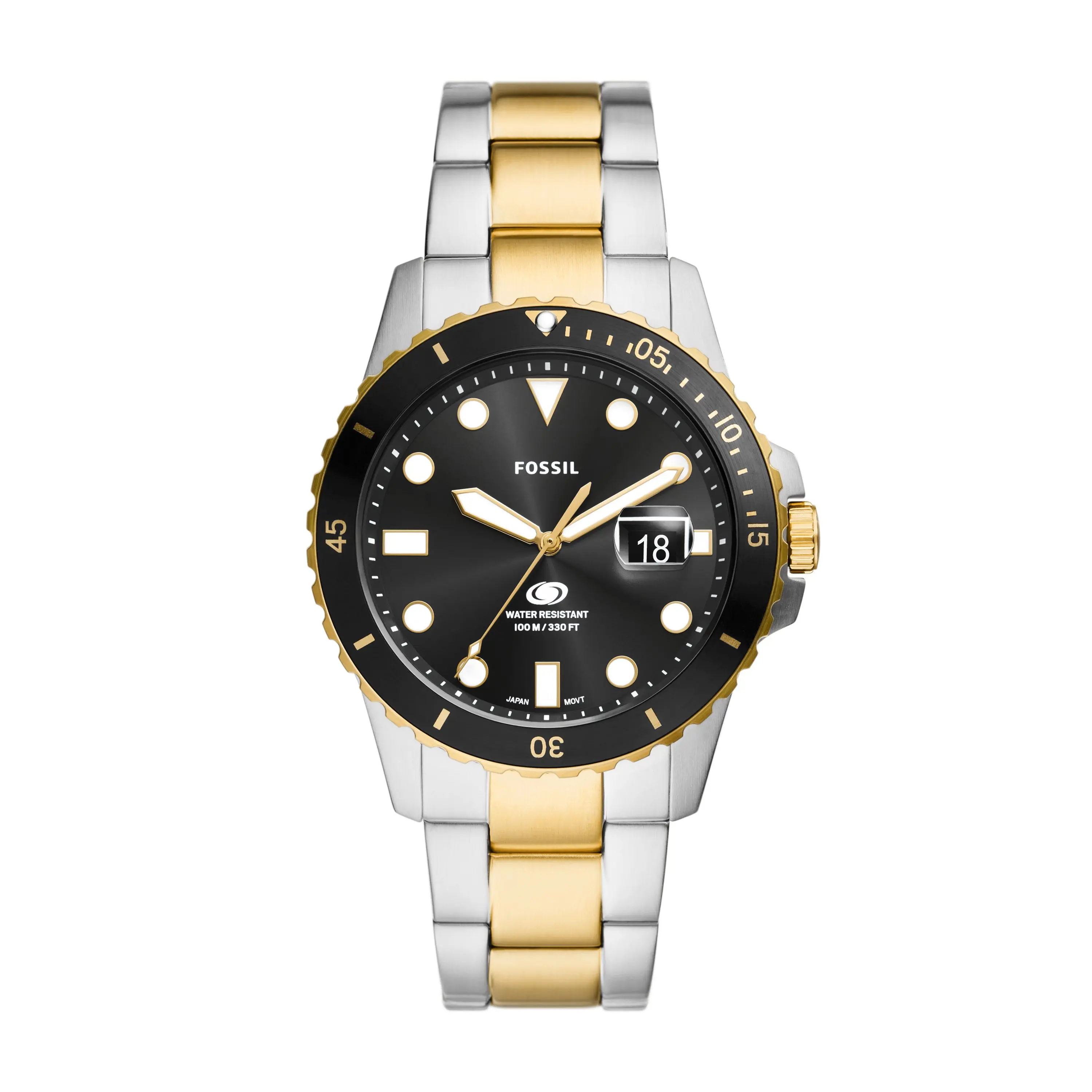 Fossil Men's Fossil Blue Dive 42mm Three-Hand Date, Stainless Steel Watch