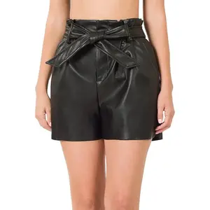 Vegan Leather Shorts