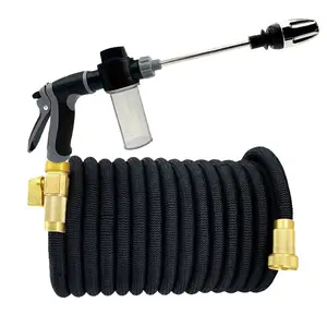 High-Pressure Car Wash Gun Set, Portable Garden Watering Gun Kit, Retractable Hose Included, Ideal for Cleaning Cars & Gardening