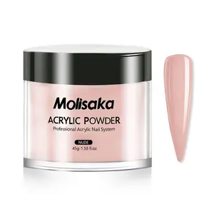 Professional Long Lasting Acrylic Powder for French Nail Art, Salon Nail Art Supplies Set (1.58oz)