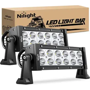 Nilight LED Light Bar 2Pcs 7.5 Inch 36W 2520LM Spot Led Pods Fog Driving Lights Roof Bumper Off Road LED Work Light for Motorcycles Van Camper Wagon Car Pickup Golf Cart ATV UTV SUV Truck Boat 4x4 dealsforyoudays