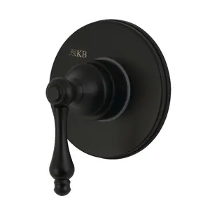 212 MAIN Traditional Single-Handle 3-Way Diverter Valve with Trim Kit, 1 Inlet, Solid Brass Construction, Matte Black Finish, One Inlet