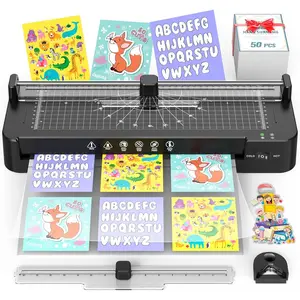 13 Inch Laminator Machine with Sheets 50 count, Paper Trimmer,Corner Rounder,Scale Line, 11x17 /ABS Anti-Jam | Hot Cold Mode|90s  Preheat Laminating Machine for A3/A4/A5/A6  Office School Use