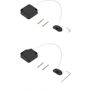 LORADAR 2Pack Retractable   Lock with Double-Sided Adhesive, Remote Control  Lock, Remote Control Anti-Lost Rope for TV, DVD,No More Searching for The TV Remote (2Pack)