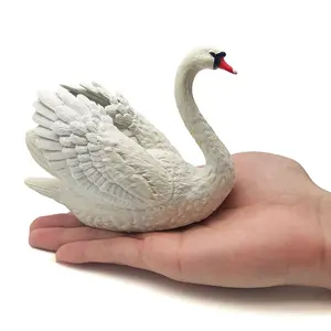 Realistic Swan Model, Detailed Animal Figurine, Home Decor, Creative Collection, Indoor Outdoor Decoration, Plastic Animal Statue