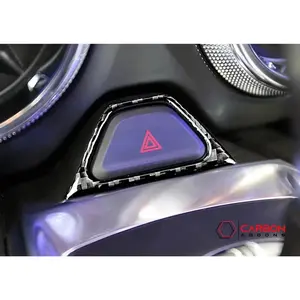 Camaro 2016-2024 Hazard Button Outer Trim Carbon Fiber Overlay