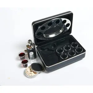 Portable Communion Set, 6 Glasses, Stainless Steel Bread Container and Serving Tray, 100ml Juice Container, Anointing Oil Bottle