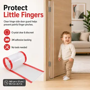 Baby Proofing Door Pinch Guard, Door Hinge Cover, Heavy Duty Door Protector for Kids Finger Safety, Door Finger Pinch Guards Door Jam Shield