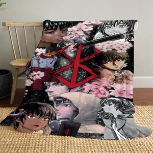 Berserk cartoon10 pattern printed blanket, a blanket for the living room, bedroom, office and lunch break, a portable blanket suitable for all four seasons, a holiday gift for family and friends