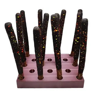 18 Hole Pretzel Rod Decorating or Chocolate Display Stand Organiser Racks Hand Light