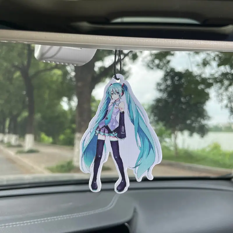 Japanese Anime Car Air Freshener, Car Diffuser, Car Interior Accessories, Car Accessory, Long-Lasting Scented Paper Pendant, Stress Relief Aromatherapy Fragrance for Cars & Home Decor