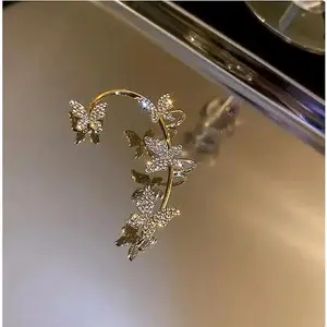 Korean Diamond Butterfly Ear Hook Clip