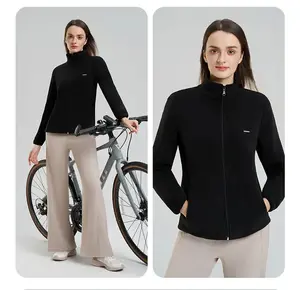 New fall and winter Thickened collar jacket Slim thin padded warm cardigan running yoga tops gym padded yoga clothing