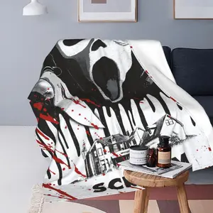 Horror Blanket Movie Ghost Throw Blanket for All Season Birthday Christmas Halloween Fathers Mothers Valentines Day Gift