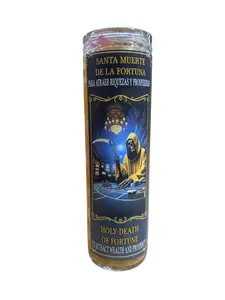 Cocktail Candle Holy Death Of Fortune / Preprada Veladora Santa Muerte De La Fortuna  Cozy Decor
