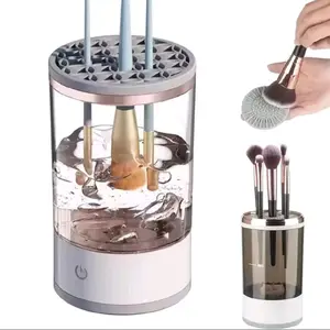 Electric Makeup Brush Cleaner Automatic System with Clear Design and Power Button US