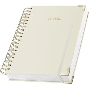 Spiral Notebook Journal, 328 Pages Linen Hardcover College Ruled Notebook, Lined Thick Journals for Women Men, A5 Thick Spiral Journal for Writing, 100GSM Paper, Cute Notebooks for Work School