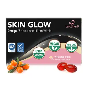 Skin Glow Sea Buckthorn Oil Capsules Support Face, Hair & Nails with Omega 3 6 9 & 7, Co2 Extracted, Himalayan Sea Buckthorn Berry Omega 3 Softgels Support Skin Hydration & Elasticity