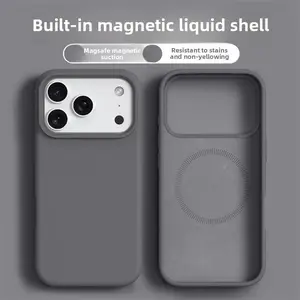 Phone Case - Premium Magnetic Shock-Resistant Orange Cover for Apple Iphone 17 Pro Max, 17 Pro, 17 Air, 17, 16, 16 Pro Max, 16 Plus, 15, 14, And 13. Liquid Cases with a Soft Bumper, Magnetic Phone Case, And Accessories.
