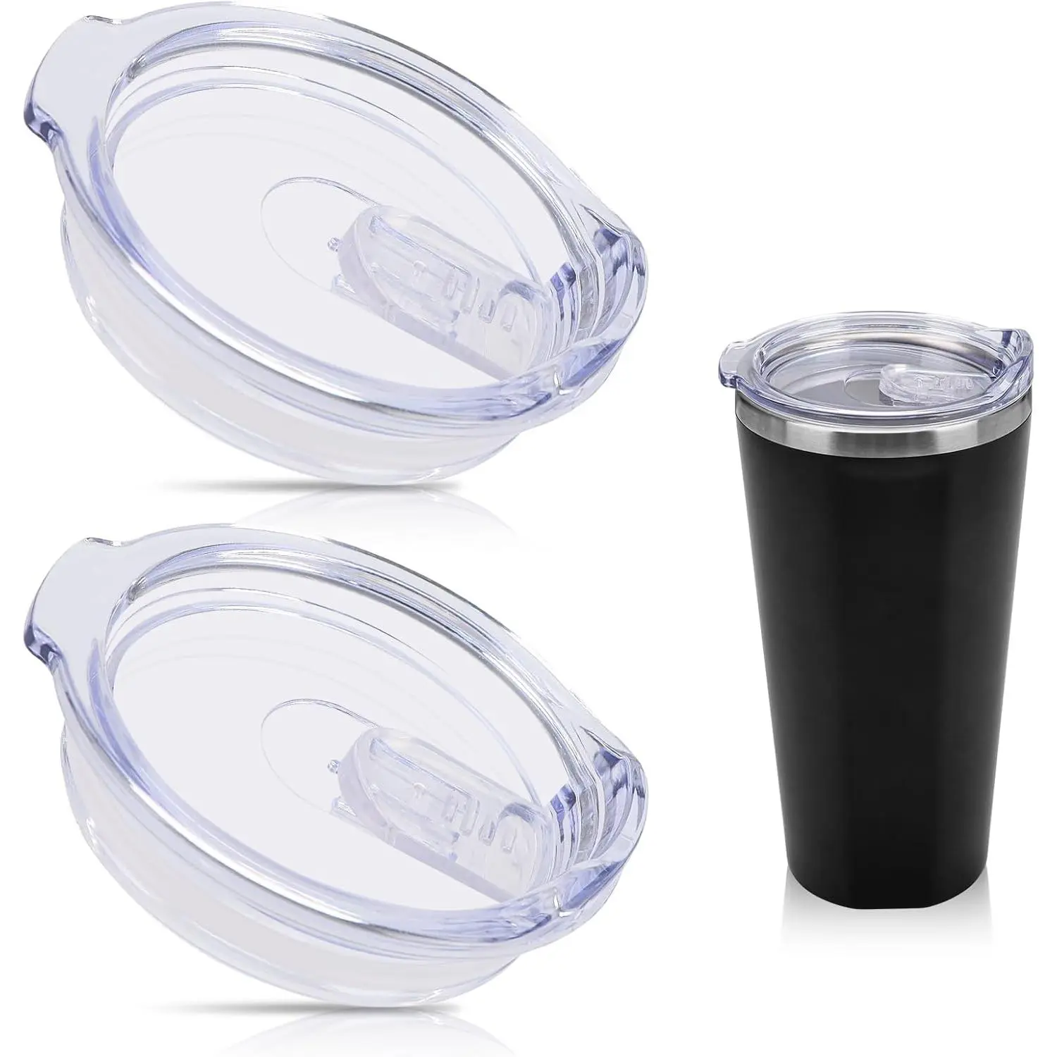 2Pack 16oz Replacement Lid Set for  Tumbler,Double Sealing Spill Proof Replacement Top Compatible with 16 oz Cork cicle Travel Coffee Mug,2.9in Drink Cup  Fit for  Water Bottle
