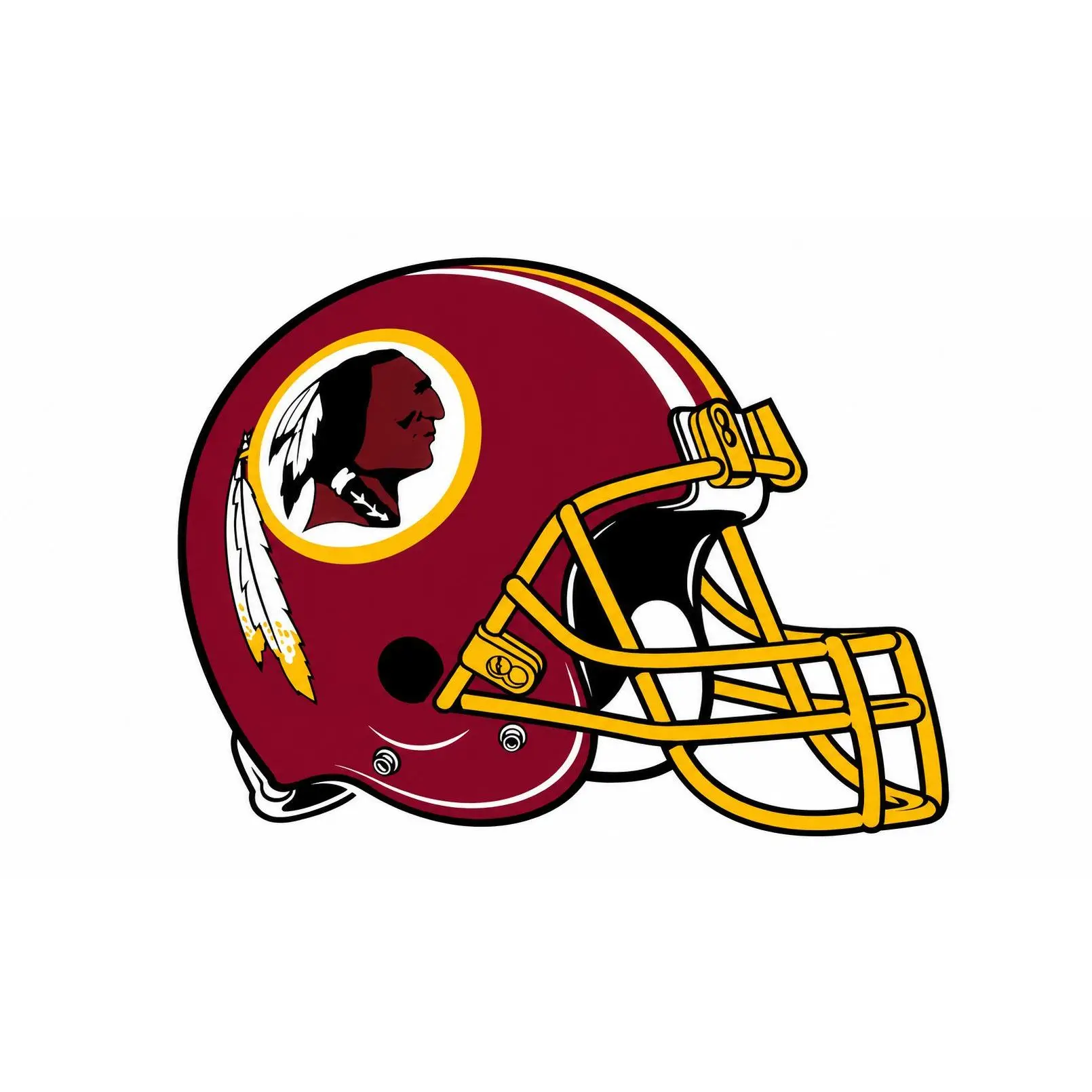 Washington Commanders Redskins Retro logo 14 Inch Jumbo Cling Decal Sticker, Home or Auto Use, Peel and Stick Application, Officially Licensed