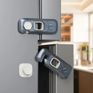 5 Pack  Proof Refrigerator Lock, Fridge Locks for  with Sticky Adhesive Pads,  Safety Locks for Doors, RV Refrigerator, Oven Lock  Safety  Cabinet Locks