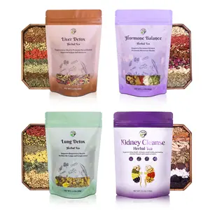 Herbal Tea Combo - Liver/Kidney/Lung Support | Hormone Balance | Organic Herbal Ingredients - Natural Daily Beverage for Family | 100g/pack