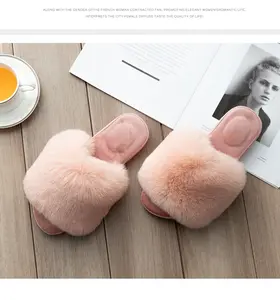 New Year Gift, Woman's Cute and Comfortable Fur Slippers,soft comfortable fluffy home slippers,warm slippers for