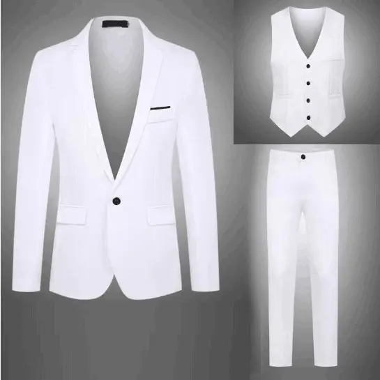 Men's Suit Set three-Piece Slim Suit Business Clothing Men's Suit Set three-Piece Slim Suit Business Clothing