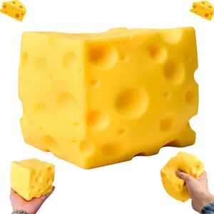 New 2026 Cheese Squishy Toy,Slow Rising Squeeze Block,Stress & Anxiety Relief Fidget Toy for Kids & Adults