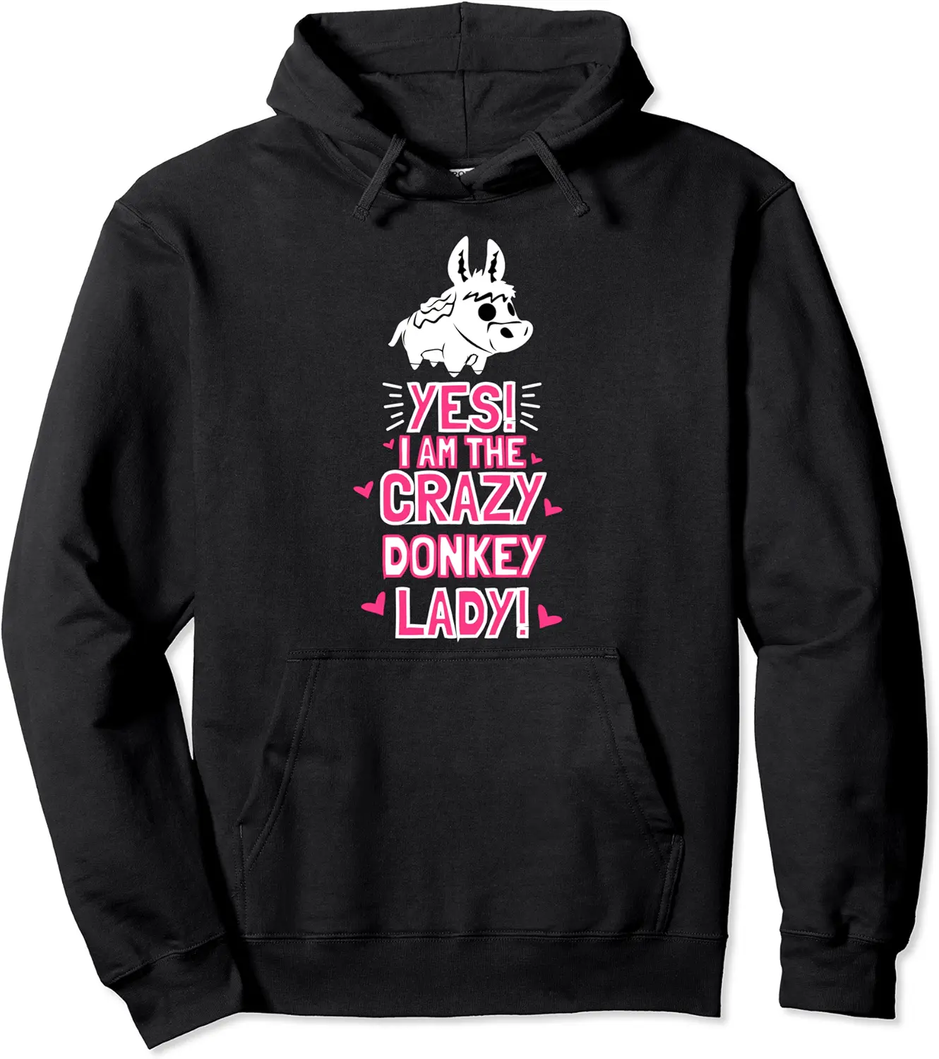 Women I Am The Crazy DONKEY Lady Mule Outfit Gift Donkey Pullover Hoodie - Markbrasel Shop 91B085JHGBF9