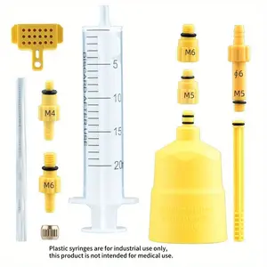 Hydraulic Brake Oil Disc Tool Set, Simple Bicycle Refill Drain Funnel Exhaust Connector, Bike Maintenance Kit, Easy to Use