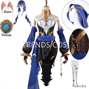 Layla Sumeru Cosplay Costume Layla Full Set Headwear Dress Stockings Wig Anime Cosplay  Layla dress for comic con