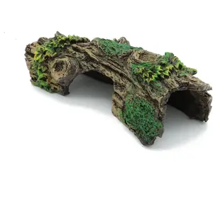Aquarium Decorations  Hollow Tree Trunk Ornament, Bettas House Cave  House Decor for Fish  (HS-SP207)