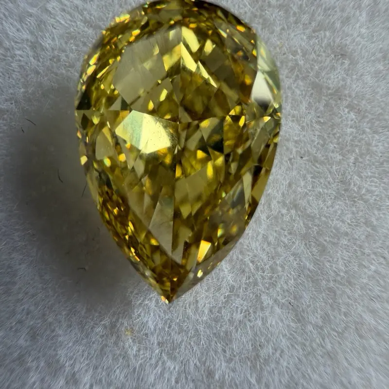 2.59ct Vivid Yellow Pear-Cut Fancy Diamond