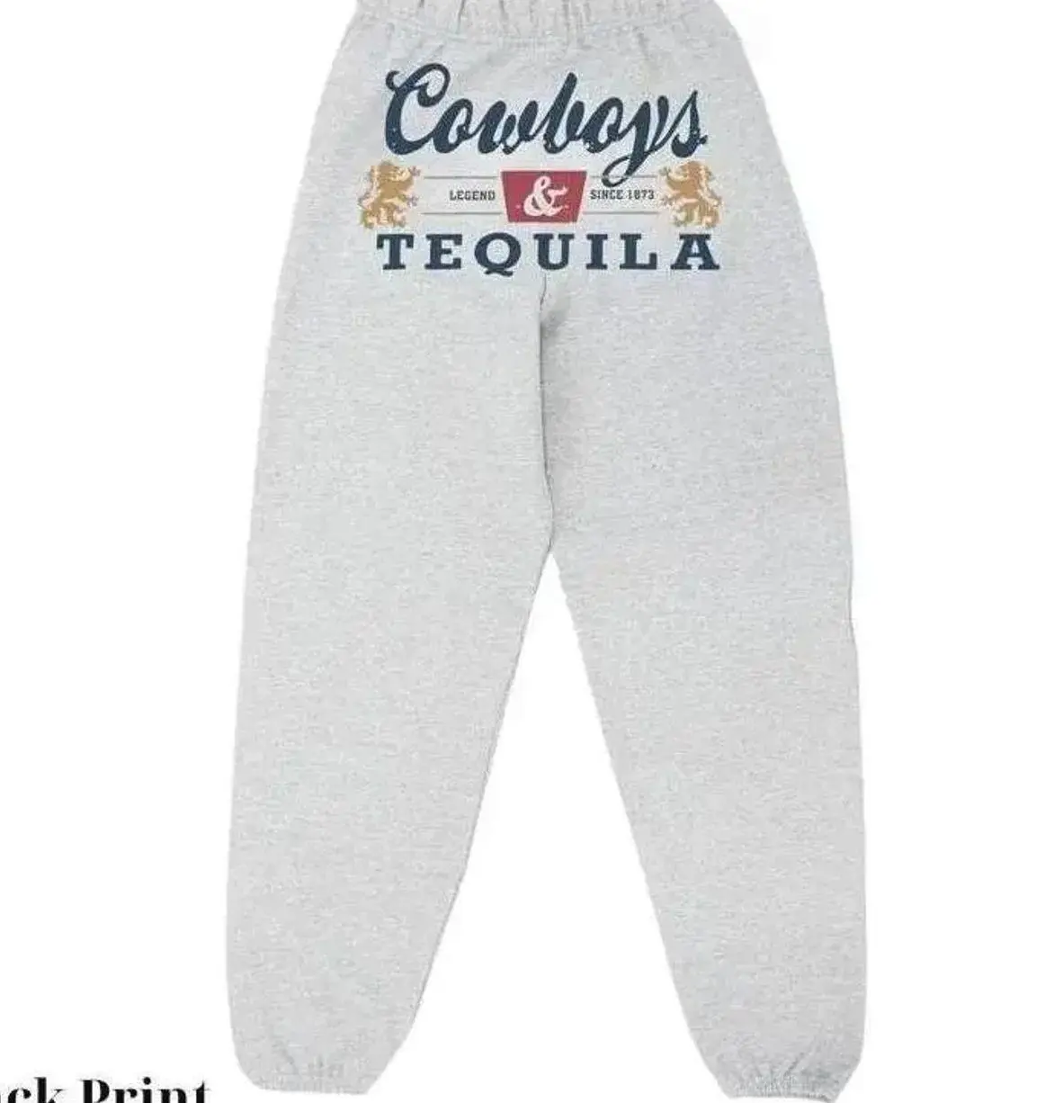 Y2K Cowboy Sweatpants, Western Tequila Graphic Joggers, Vintage Unisex Cotton Lounge Pants, Minimalist Streetwear Athletic Wear