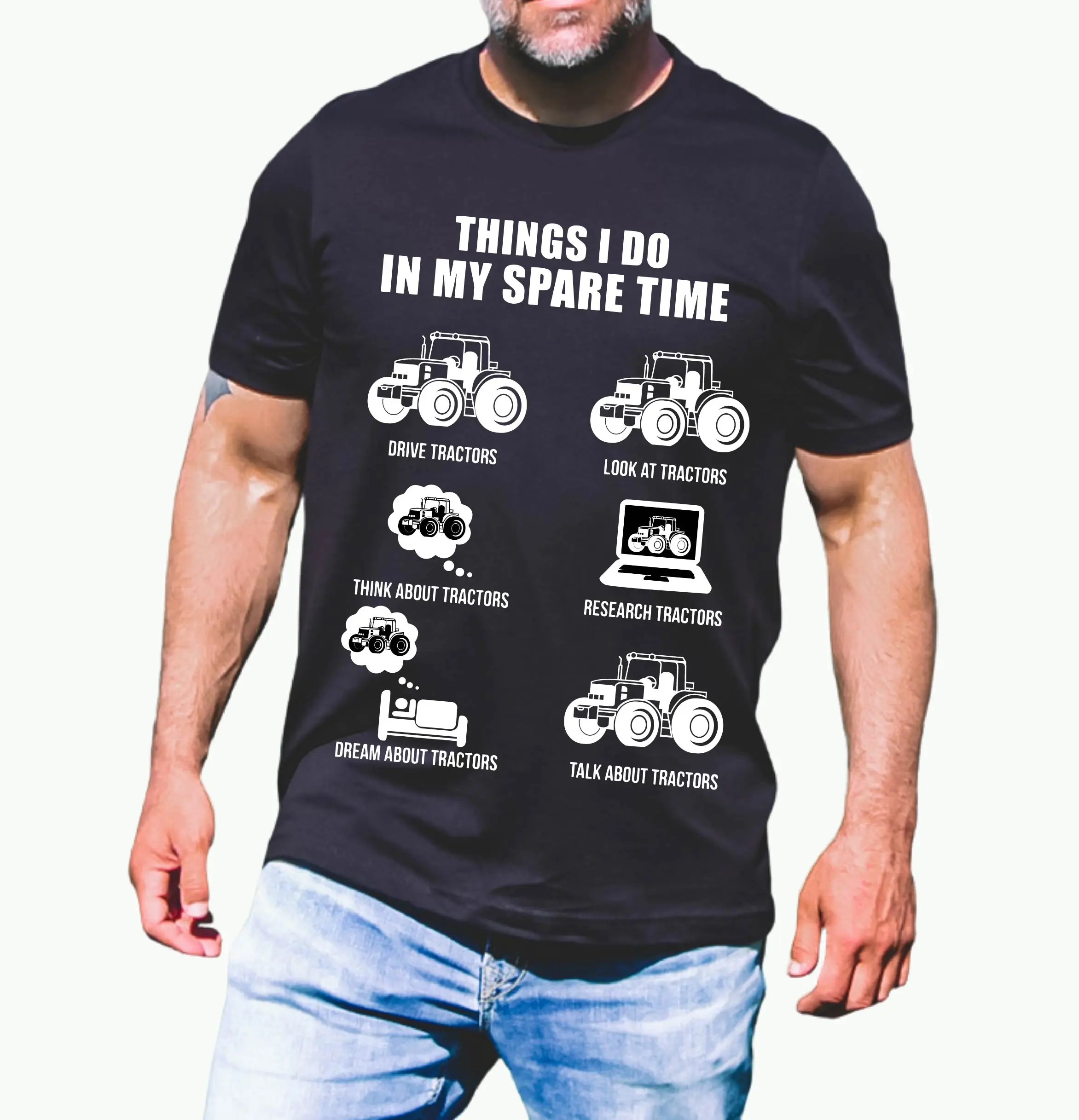 Things I Do In My Spare Time Tractors T-Shirt, Funny Farmer Shirt, Farm Life Tee, Gift Tee For Farmer, Farming Short Sleeve, Tractor Driver Shirt.