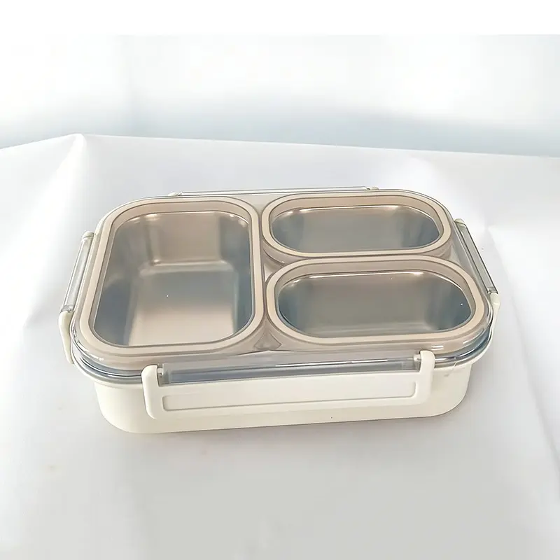 1PC Food Grade Stainless Steel Lunch Box with Compartments Leakproof Portable Bento Box for Work School Meal Prep No Odor Transfer