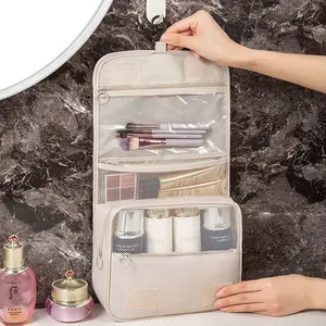 christmas gift Travel Hook Wash Bag Waterproof Portable Large Capacity Makeup Bag for Men and Women Wash and Dry Separation Storage Bag