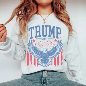 Trummp Sweatshirt, Trummp 2024 Christmas Sweatshirt, Pro American Crewneck For Women, Conservative Gift For Election Celebrate With Pride W4