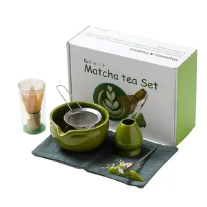 7-Piece Matcha Tea Set, Specialized Tea Ware Cups, Ideal for Breakfast/Latte Preparation, Unisex Design, Perfect Gift for Matcha Enthusiasts/Holiday Celebrations/Birthday Parties/Valentine's Day/Anniversaries, Ceramic Matcha Set