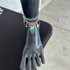 Chunky Charm Rainbow Anklet