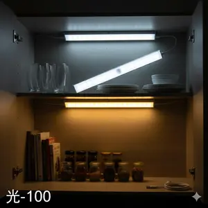 USB Motion Sensor LED Light Strip, Magnetic Rechargeable Night Light, Bright Dimmable Under Cabinet Lighting, Shelf Lights, No Drill Installation for Closet Stairs Kitchen Wardrobe Garden, Eco-Friendly Home Lighting